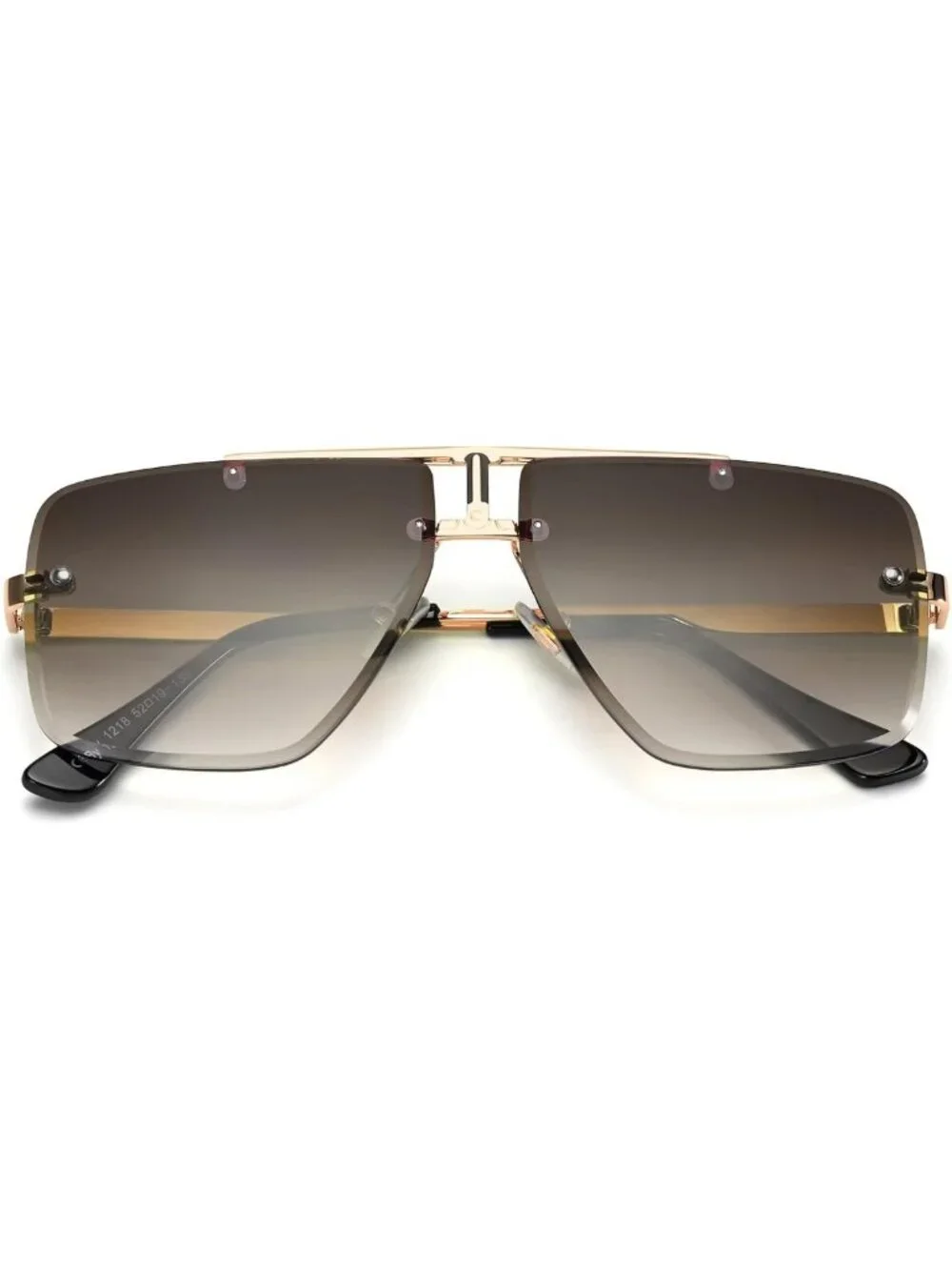 Trendy Oversized Square Sunglasses for Men - UV400 Tinted Lens, Gold Frame